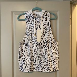 Leopard Sleeveless Workout Hoodie - Medium - NWT